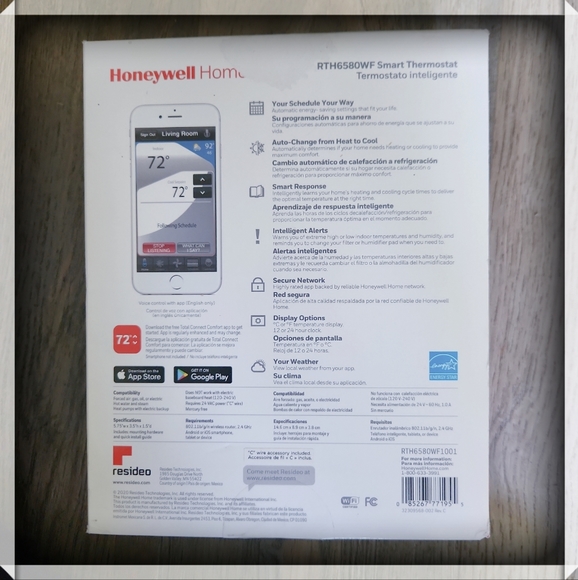 Honeywell Smart Thermostat with Digital Backlit Display NWT - Picture 2 of 4